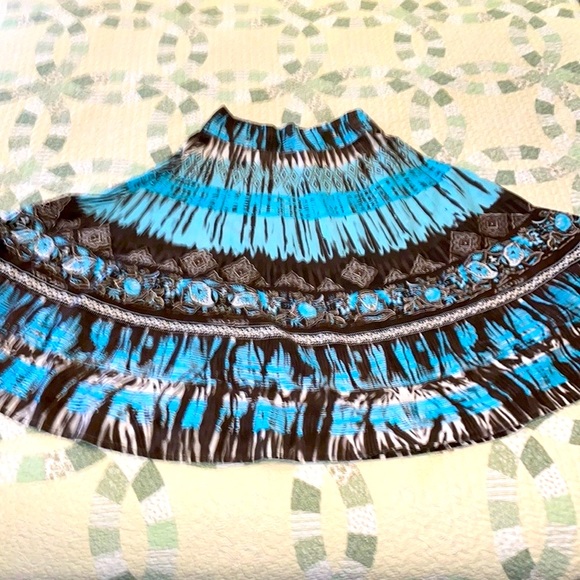 14  Tribal Western MAXI FULL SKIRT Side Zipper - Picture 13 of 15